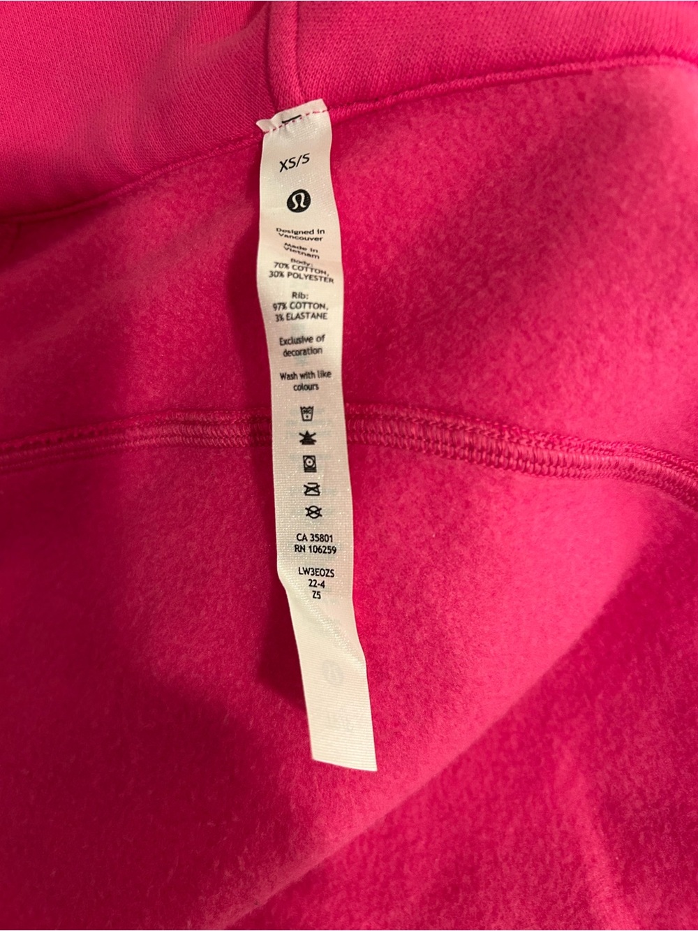 lululemon athletica Scuba Full-Zip Hooded Sweatshirt Sonic Pink Size XS - Picture 4 of 5